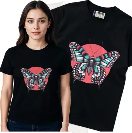 koszulka-damska-czarny-bawelna-t-shirt-s-nadruk