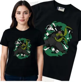 koszulka-damska-czarny-bawelna-t-shirt-s-nadruk