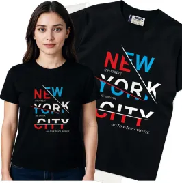 koszulka-damska-czarny-bawelna-t-shirt-m-nadruk