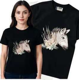 koszulka-damska-czarny-bawelna-t-shirt-l-nadruk