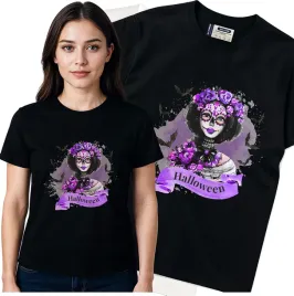 koszulka-damska-czarny-bawelna-t-shirt-l-nadruk