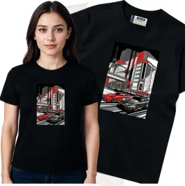 koszulka-damska-czarny-bawelna-t-shirt-s-nadruk