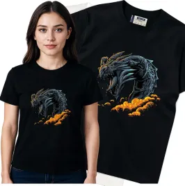 koszulka-damska-czarny-bawelna-t-shirt-l-nadruk