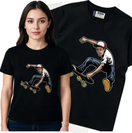 koszulka-damska-czarny-bawelna-t-shirt-m-nadruk