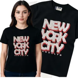 koszulka-damska-czarny-bawelna-t-shirt-m-nadruk