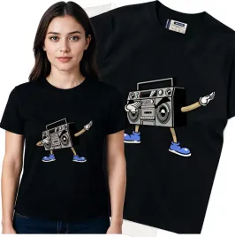 koszulka-damska-czarny-bawelna-t-shirt-m-nadruk