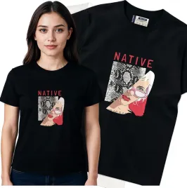 koszulka-damska-czarny-bawelna-t-shirt-l-nadruk