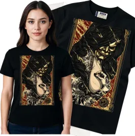 koszulka-damska-czarny-bawelna-t-shirt-m-nadruk