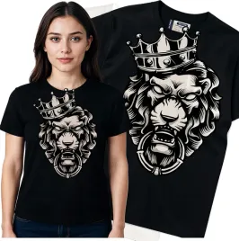 koszulka-damska-czarny-bawelna-t-shirt-m-nadruk