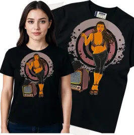 koszulka-damska-czarny-bawelna-t-shirt-m-nadruk