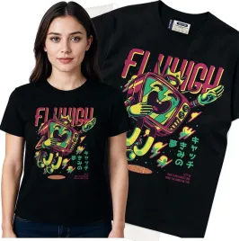 koszulka-damska-czarny-bawelna-t-shirt-m-nadruk