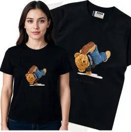 koszulka-damska-czarny-bawelna-t-shirt-s-nadruk
