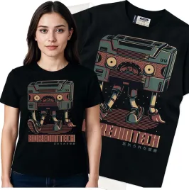 koszulka-damska-czarny-bawelna-t-shirt-m-nadruk