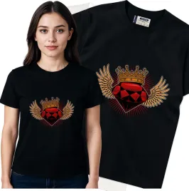 koszulka-damska-czarny-bawelna-t-shirt-s-nadruk