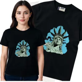 koszulka-damska-czarny-bawelna-t-shirt-m-nadruk
