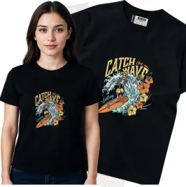 koszulka-damska-czarny-bawelna-t-shirt-m-nadruk
