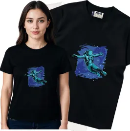 koszulka-damska-czarny-bawelna-t-shirt-m-nadruk