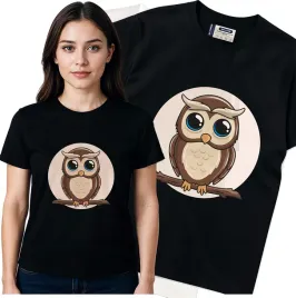 koszulka-damska-czarny-bawelna-t-shirt-m-nadruk