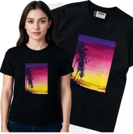 koszulka-damska-czarny-bawelna-t-shirt-m-nadruk