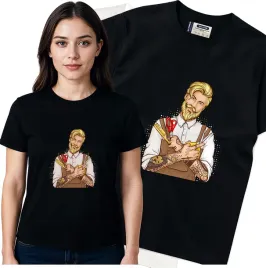 koszulka-damska-czarny-bawelna-t-shirt-s-nadruk