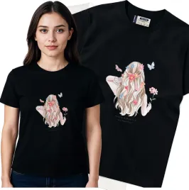 koszulka-damska-czarny-bawelna-t-shirt-m-nadruk