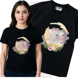 koszulka-damska-czarny-bawelna-t-shirt-m-nadruk
