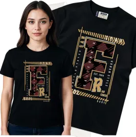 koszulka-damska-czarny-bawelna-t-shirt-s-nadruk