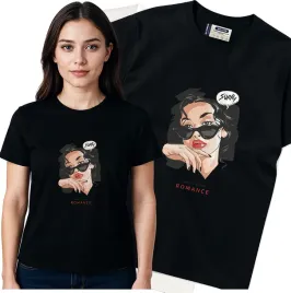 koszulka-damska-czarny-bawelna-t-shirt-m-nadruk