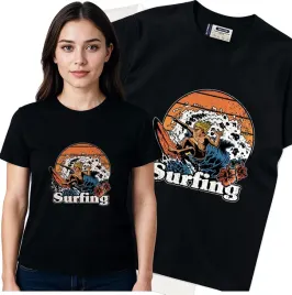 koszulka-damska-czarny-bawelna-t-shirt-s-nadruk