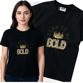 koszulka-damska-czarny-bawelna-t-shirt-m-nadruk