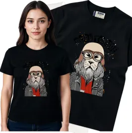 koszulka-damska-czarny-bawelna-t-shirt-s-nadruk