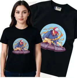 koszulka-damska-czarny-bawelna-t-shirt-s-nadruk