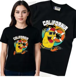 koszulka-damska-czarny-bawelna-t-shirt-s-nadruk