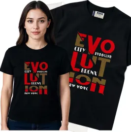 koszulka-damska-czarny-bawelna-t-shirt-s-nadruk