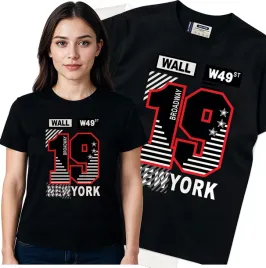 koszulka-damska-czarny-bawelna-t-shirt-s-nadruk