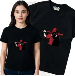 koszulka-damska-czarny-bawelna-t-shirt-m-nadruk