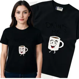 koszulka-damska-czarny-bawelna-t-shirt-m-nadruk