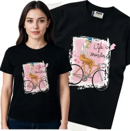 koszulka-damska-czarny-bawelna-t-shirt-s-nadruk