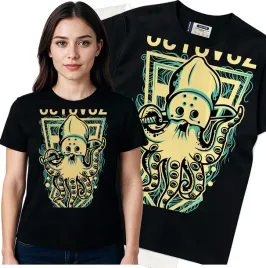 koszulka-damska-czarny-bawelna-t-shirt-s-nadruk