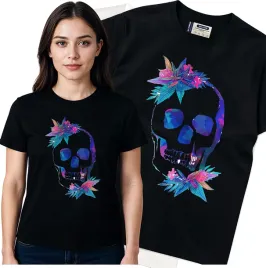 koszulka-damska-czarny-bawelna-t-shirt-s-nadruk