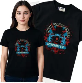 koszulka-damska-czarny-bawelna-t-shirt-s-nadruk