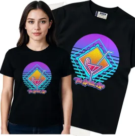 koszulka-damska-czarny-bawelna-t-shirt-s-nadruk