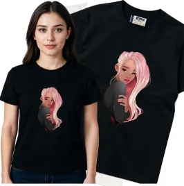 koszulka-damska-czarny-bawelna-t-shirt-l-nadruk