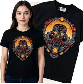 koszulka-damska-czarny-bawelna-t-shirt-s-nadruk
