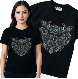 koszulka-damska-czarny-bawelna-t-shirt-s-nadruk