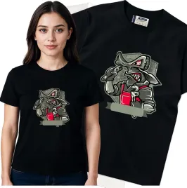 koszulka-damska-czarny-bawelna-t-shirt-s-nadruk