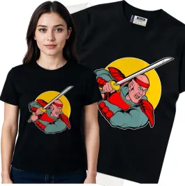 koszulka-damska-czarny-bawelna-t-shirt-l-nadruk