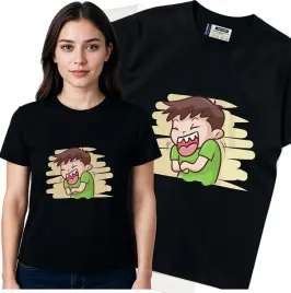 koszulka-damska-czarny-bawelna-t-shirt-xxl-nadruk