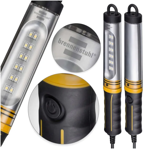 Latarka LED 220V Kabel 5m 12 Diodowa IP65 Wysuwany Hak Regulacja Światła