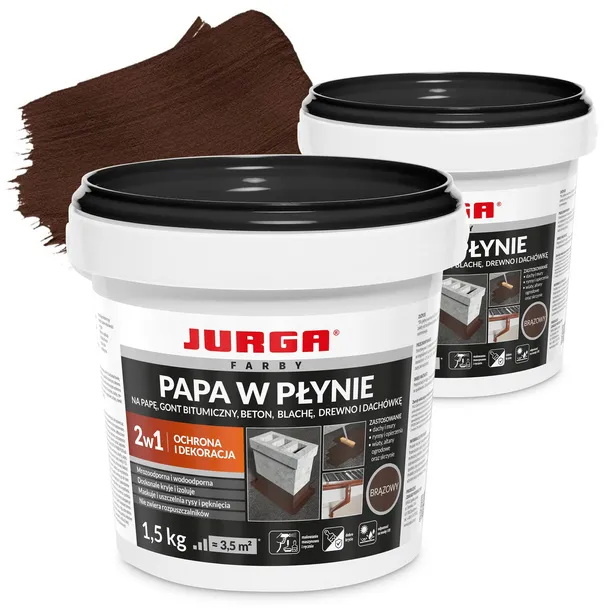 JURGA Papa w Płynie BRĄZOWY Dekoracyjna 1,5kg Zestaw 2 sztuk